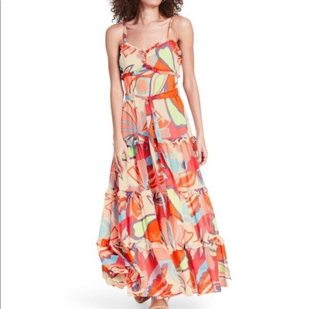 Alexis for Target Floral Strappy Sleeveless Tiered Maxi